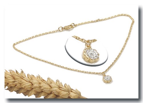 Chainde de Cheville Fleur Strass