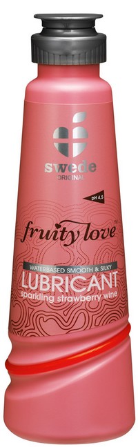 Fruity love lubrifiant vin p&eacute;tillant &agrave; la fraise 200ml